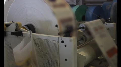 Print press typography machine in work Stock Footage 44119614