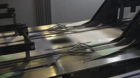 Print press typography machine in work Stock Footage 44119616