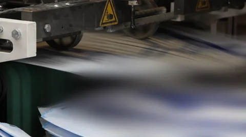 Print press typography machine in work Stock Footage 44119626