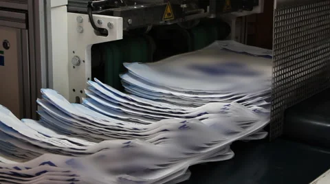 Print press typography machine in work Stock Footage 44119652
