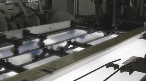 Print press typography machine in work Stock Footage 44119745