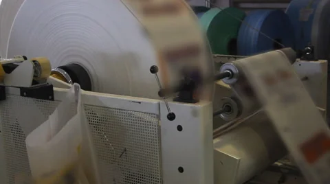 Print press typography machine in work Stock Footage 45127147