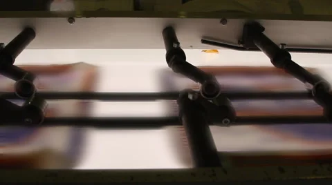 Print press typography machine in work Stock Footage 45127277