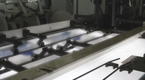 Print press typography machine in work Stock Footage 45128761