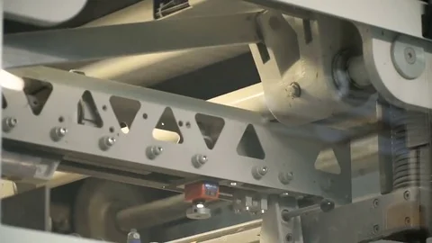 Print press typography machine in work Stock Footage 74103872