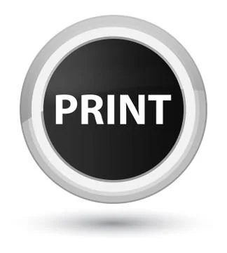 Print prime black round button Stock Illustration