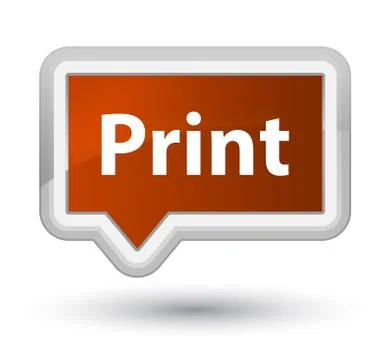Print prime brown banner button Stock Illustration