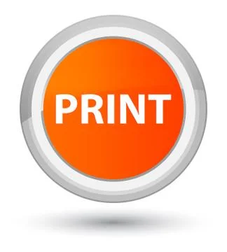 Print prime orange round button Stock Illustration