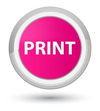 Print prime pink round button Stock Illustration