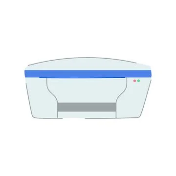 Print printer paper cartoon vector illustration Stockillustratie