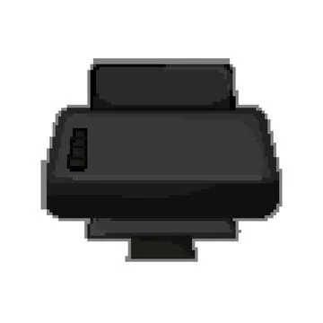 Print printer paper pixel art vector illustration Stock Illustration