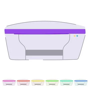 Print printer paper vector cartoon graphic Stockillustratie
