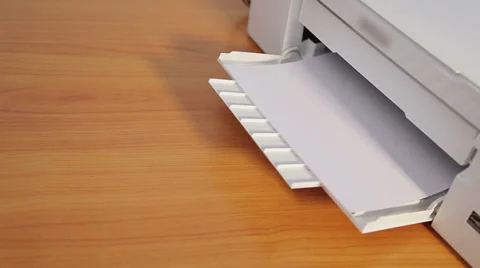 Print  process with all in one printer Stock Footage 38842204