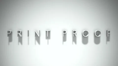 Print proof 3D title animation with shadows on a white background 動画素材 297672418