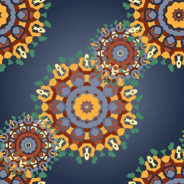 Print Seamless mandala pattern. Vintage decorative elements Illustrazione stock