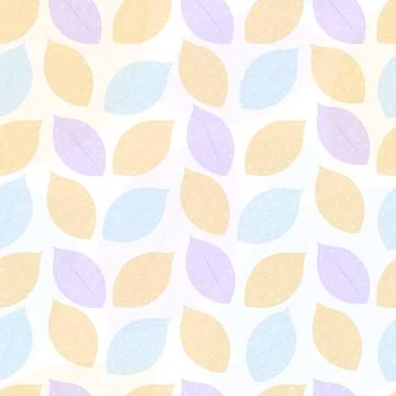 Print  seamless pattern - leaves of gentle pastel color Stock Illustration