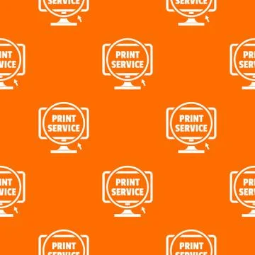 Print service pattern vector orange Illustrazione stock