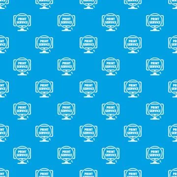 Print service pattern vector seamless blue 스톡 일러스트
