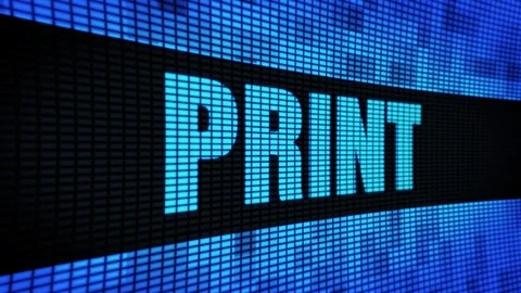 Print Side Text Scrolling LED Wall Pannel Display Sign Board Stock Footage 107167105
