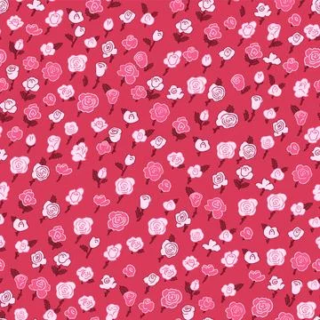 Print with spring flowers. Vector seamless floral pattern. Floral design fo.. Stock Illustration