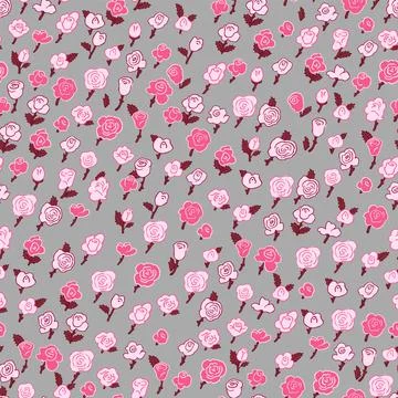 Print with spring flowers. Vector seamless floral pattern. Floral design fo.. Stock Illustration