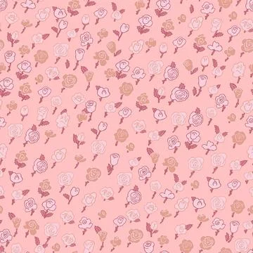 Print with spring flowers. Vector seamless floral pattern. Floral design fo.. Stock Illustration