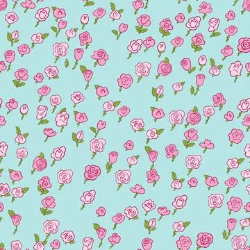 Print with spring flowers. Vector seamless floral pattern. Floral design for  Stock Illustration
