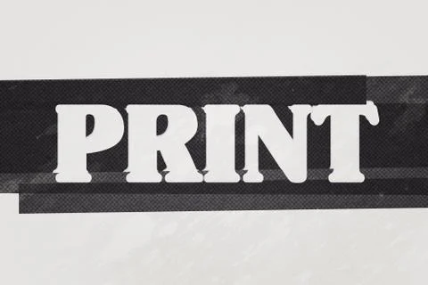 Print Stamp on Paper Stock Illustration