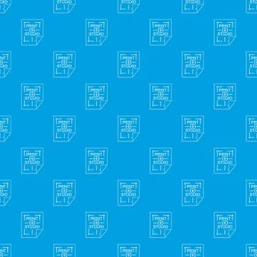 Print studio pattern vector seamless blue Ilustración de archivo