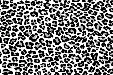 Print texture repeating seamless pattern snow leopard jaguar white leopard Stock Illustration