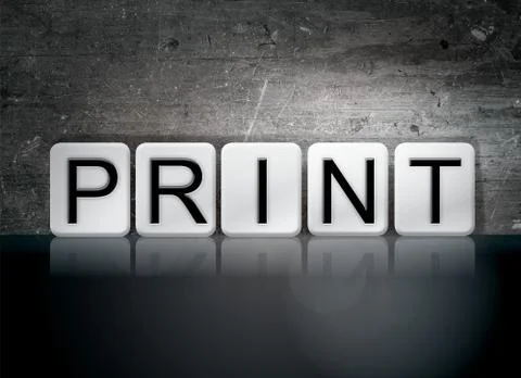 Print Tiled Letters Concept and Theme Illustration