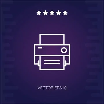 Print vector icon Illustrazione stock