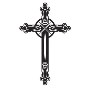 Print vector illustration shaped cross on a white background Stock Illustration