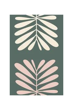 Printable abstract botanical wall decor Stock Illustration