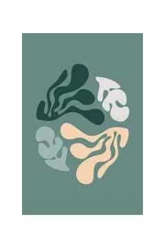 Printable abstract botanical wall decor Stock Illustration