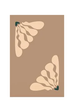 Printable abstract botanical wall decor Stock Illustration
