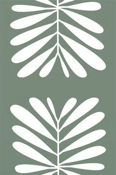 Printable abstract botanical wall decor Stock Illustration