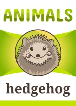 Printable animal flash card Stock Illustration