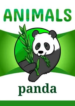 Printable animal flash card Stock Illustration