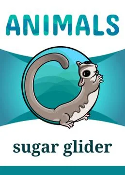 Printable animal flash card Stock Illustration