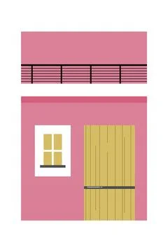 Printable Architecture Building Wall Art Poster Stock Illustration