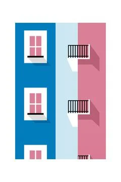 Printable Architecture Building Wall Art Poster Ilustración de archivo