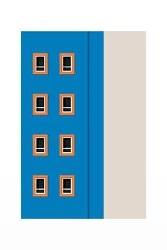 Printable Architecture Building Wall Art Poster Stock Illustration