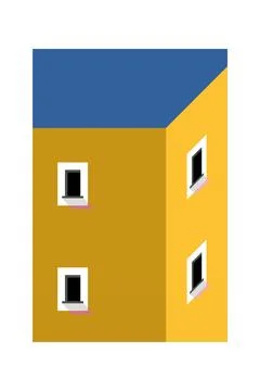 Printable Architecture Building Wall Art Poster Ilustración de archivo