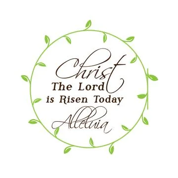 Printable Bible Verse for Easter. Stock Illustration