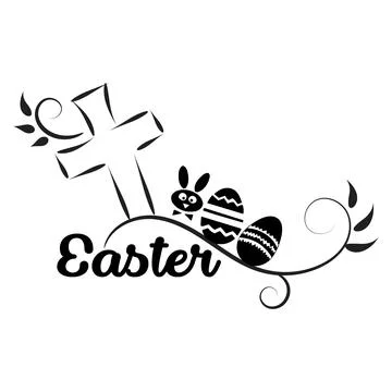 Printable Bible Verse for Easter Stock Illustration