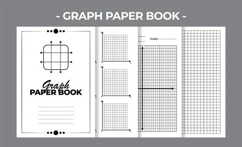 Printable Blank Graph Paper Book Vector Design Template Stock Illustration