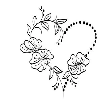 Printable flower Embroidery pattern design Stock Illustration