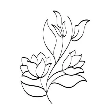 Printable flower Embroidery pattern design Stock Illustration
