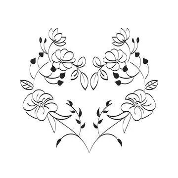 Printable flower Embroidery pattern design. Stock Illustration